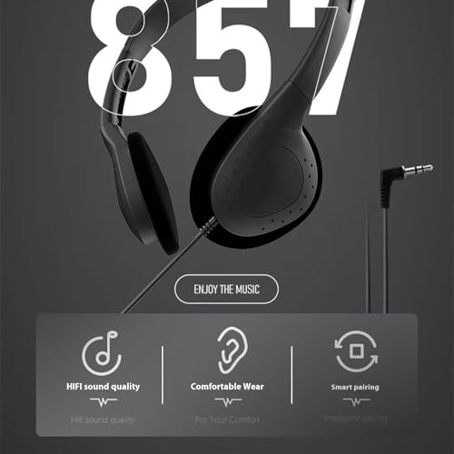 Schaum Ohrpolster, Gaming Headsets, 16 Ω Impedanz, einziehbares Kopfband, Draht Soundgerät für Spiele Verwenden Sie Bequeme ABS Kopfhörer für Bild 4