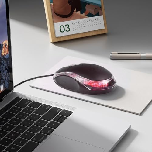 Mechanische Gaming-Maus – programmierbares Computerzubehör, ergonomisches professionelles Gerät, kabelgebundene Maus für Laptop | Präzisions-Scrollwerkzeug für ein Erlebnis Bild 2