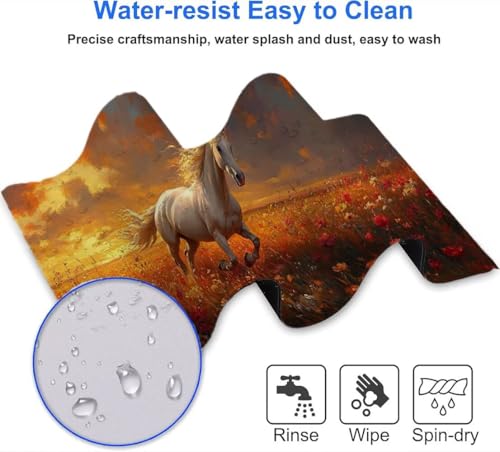 Mauspad, Mousepad XXL 1500 x 800 mm Großes Schreibtischunterlage Blumenpferde, Vernähter Rand, rutschfest Ieise Mauspad Gaming, für Gaming Büro Office Home, Mouse Pad -alle Maus Arten C0P-959 Bild 4