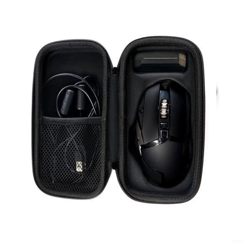 EVA-Hartschale für Logitech G502 G502X kabellose Gaming-Maus, tragbare Reise-Aufbewahrungstasche mit stoßfestem Schutz, kompakte Organizer-Tasche, 18 x 9 x 7,5 cm, Schwarz Bild 4