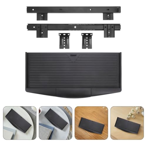 Verstellbares Tastatur- und Maus-Tablett, 35 mm breite Schiene, ergonomischer schwarzer Schreibtisch für Büro, effiziente Arbeitsplatzlösung für Gaming und Arbeiten Bild 7