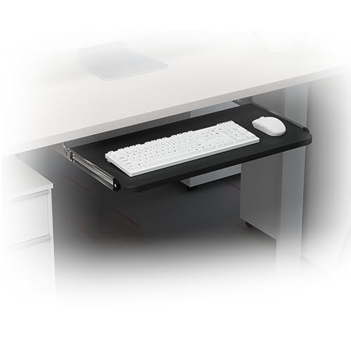 Tastaturablage, ausziehbare Maus-Plattform für Heimbüro und Gaming, verstellbare schwarze Tastaturablage (52 x 24 cm) – verbessert den Arbeitsplatz Bild 1