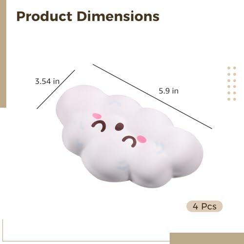 Tastatur und Maus Ergonomische Unterstützung Set, Cloud Handgelenkauflage, 4 Stück, Rosa Weiß, Rutschfeste Basis, Büro Laptop, Gaming Bild 2