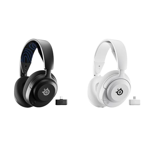 Bundle of SteelSeries Arctis Nova 5P Wireless Schwarz + Weiß PS5 Gaming Headset– Für PS5, PC, Handy – Magnetische Neodym-Treiber – 100+ Audio Presets – 60 Std. Akkulaufzeit – 2,4 GHz oder BT-ClearCast Bild 1