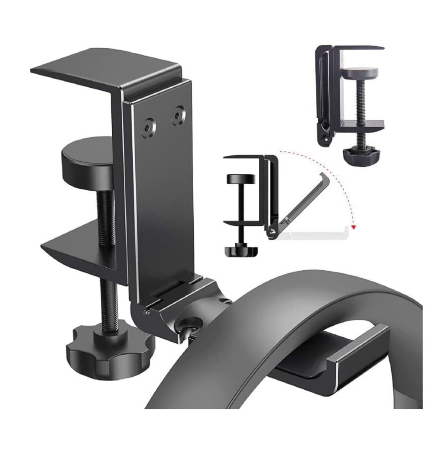 Kopfhörerständer – verstellbarer PC-Headset-Aufhänger mit Armklemme für Schreibtisch-Organisation, langlebiges Design für Gaming, Büro und Home Entertainment Bild 3