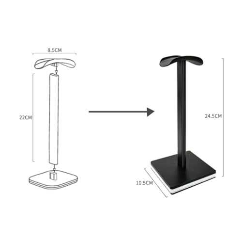 Gamer-Kopfhörerständer, Schreibtisch-Kopfhörer-Organizer für PC-Gaming-Zubehör, stabiler und platzsparender Headset-Halter, ideal für Zuhause oder Büro Bild 2
