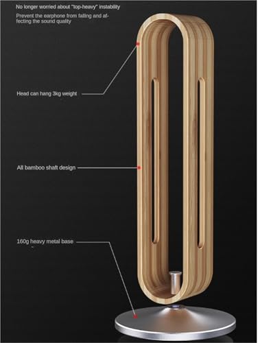 Kopfhörerständer, Holz-Headset-Halter für Display, Gaming-Tischzubehör, Universal-Aufhänger für Kopfhörer, organisieren und präsentieren Sie Ihre Kopfhörer Bild 4