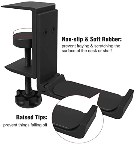 Kopfhörerständer, universal, verstellbar, faltbar, Headset-Aufhänger, leichter Schreibtisch-Organizer für Gaming und Büro Bild 4