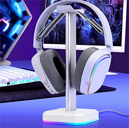 Gaming-Kopfhörerständer, Aluminiumlegierung, Universal-Halterung mit LED-Lichtstreifen, Schreibtisch-Kopfhörer-Zubehör, verstellbarer Aufhänger für alle Headsets Bild 3