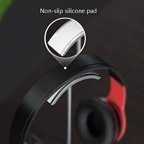 Kopfhörerständer, U-Typ, Bogen-Aluminium, stabiles Gaming-Headset-Gestell mit rutschfestem Silikon-Pad für Kopfhörer, ideal für Schreibtisch-Organisation und Aufbewahrung Bild 4