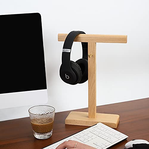 Kopfhörerständer, Massivholz, Gaming-Headset-Halter, multifunktionaler Display-Aufhänger für die meisten Kopfhörergrößen, Schreibtisch-Organizer für Gaming und Audio-Zubehör Bild 2