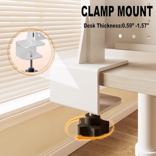 Metall-Schreibtisch-Stecktafel mit Monitorständer, passend für 81,3 cm große Monitore, Gaming- und Heimbüro-Organizer für Computerzubehör Bild 7