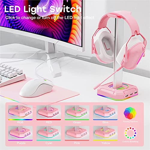 Kopfhörerständer mit USB-Aufladung, kreativer Over-Ear-Headset-Halter für Schreibtisch-Organisation, platzsparendes Design für Gaming, Büro und Zuhause Bild 4