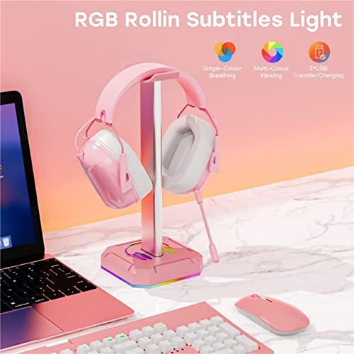 Kopfhörerständer mit USB-Aufladung, kreativer Over-Ear-Headset-Halter für Schreibtisch-Organisation, platzsparendes Design für Gaming, Büro und Zuhause Bild 5