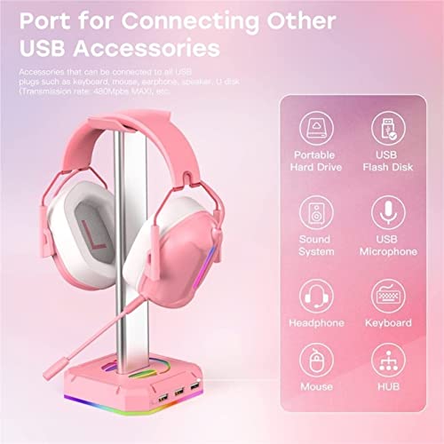 Kopfhörerständer mit USB-Aufladung, kreativer Over-Ear-Headset-Halter für Schreibtisch-Organisation, platzsparendes Design für Gaming, Büro und Zuhause Bild 7