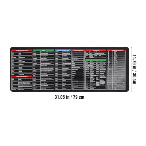 BETOOKY Multifunktionale mit Rutschfester Unterseite Schreibtischunterlage aus Gummi und Stoff 300x800x3mm als Maus und Tastaturpad für Büro und Gaming Bild 2