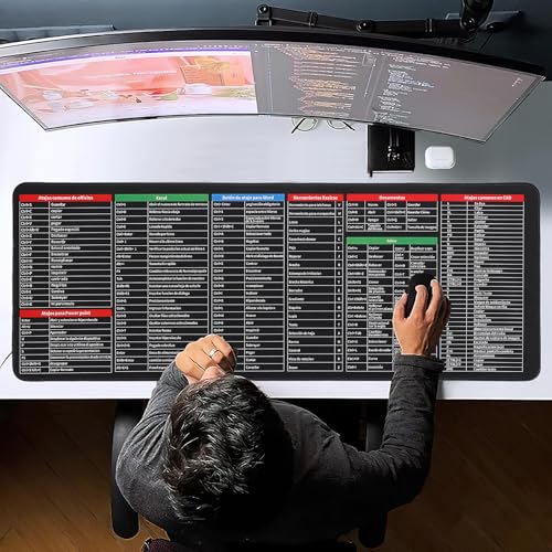 BETOOKY Multifunktionale mit Rutschfester Unterseite Schreibtischunterlage aus Gummi und Stoff 300x800x3mm als Maus und Tastaturpad für Büro und Gaming Bild 5