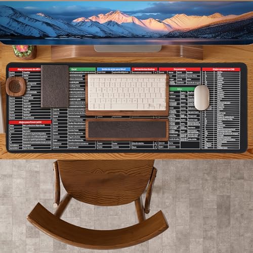 BETOOKY Multifunktionale mit Rutschfester Unterseite Schreibtischunterlage aus Gummi und Stoff 300x800x3mm als Maus und Tastaturpad für Büro und Gaming Bild 6