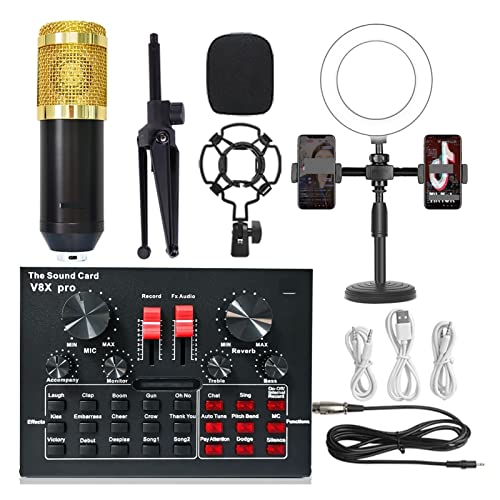 USB Audio Mixer Soundkarte mit Headset Mikrofon für Live Broadcast, Webcast, Gaming und Musikaufnahmen - Kompatibel mit BM800 und anderen Mikrofonen Bild 6