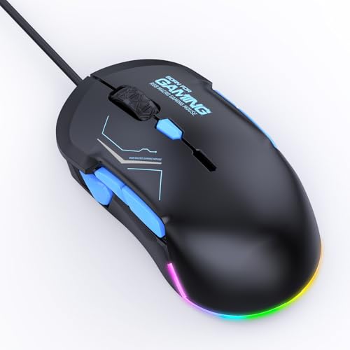 XUMIUZIY Kabelgebundene Gaming Maus, 12800 DPI, Ergonomisches Design mit 13 RGB Effekten und 4 Modi für Computer, Laptop und PC Bild 1