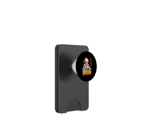 Bruh Skelett Konsole Player Gaming Meme Headset Geek Gamer PopSockets PopWallet für MagSafe Bild 1