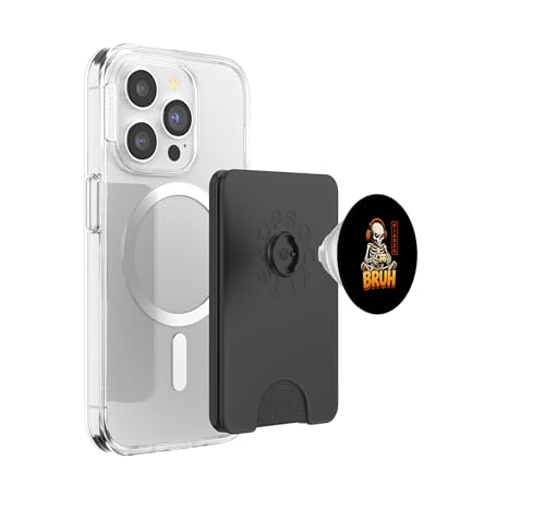 Bruh Skelett Konsole Player Gaming Meme Headset Geek Gamer PopSockets PopWallet für MagSafe Bild 3