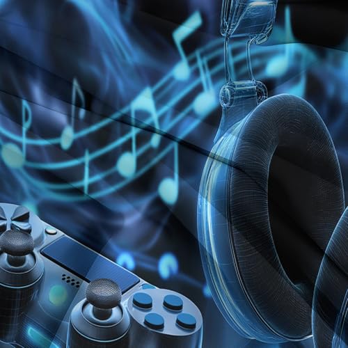 Surreal Gaming-Stil Headset Game-Controller Bettwäsche 155 x 220 cm Für Kinder Jungen Teenager Erwachsene Bettbezug Hohe Qualität Bettwäsche-Set mit Reißverschluss Weich, Atmungsaktiv Schwarz Bild 5
