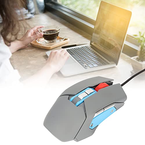Sprach-Gaming-Maus mit 9 Tasten, Ergonomischem Design, Integriertem Mikrofon, Lautsprecher und Farbiger Hintergrundbeleuchtung, 3 DPI-Stufen für Büro-Gaming-Design Bild 3