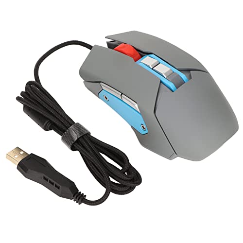 Sprach-Gaming-Maus mit 9 Tasten, Ergonomischem Design, Integriertem Mikrofon, Lautsprecher und Farbiger Hintergrundbeleuchtung, 3 DPI-Stufen für Büro-Gaming-Design Bild 6
