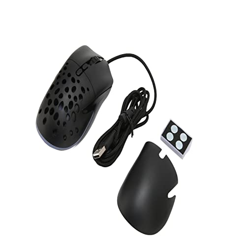 RGB-Gaming-Maus, Ultraleichte Wabenschale, 12000 DPI, Optischer Sensor, Kabelgebundene Spielmaus für Präzise Cursorbewegungen, Ergonomisch für EIN Komfortables Spielerlebnis Bild 1