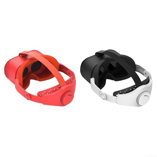 Vr Headset für Nintendo Switch mit verstellbaren HD-Objektiven und Kopfband, kompakte Bauchmuskeln, rotes und weißes Design, ideal für immersives Gaming für Sessions (schwarz und weiß) Bild 2