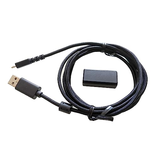 Ersatz-Ladekabel schwarz geflochten USB auf Adapter für G502 Gaming-Mäuse Bild 1