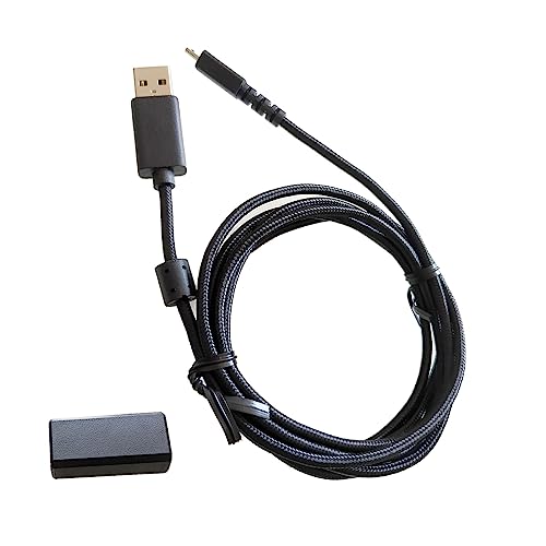 Ersatz-Ladekabel schwarz geflochten USB auf Adapter für G502 Gaming-Mäuse Bild 3