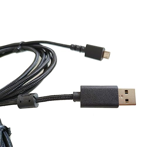 Ersatz-Ladekabel schwarz geflochten USB auf Adapter für G502 Gaming-Mäuse Bild 4