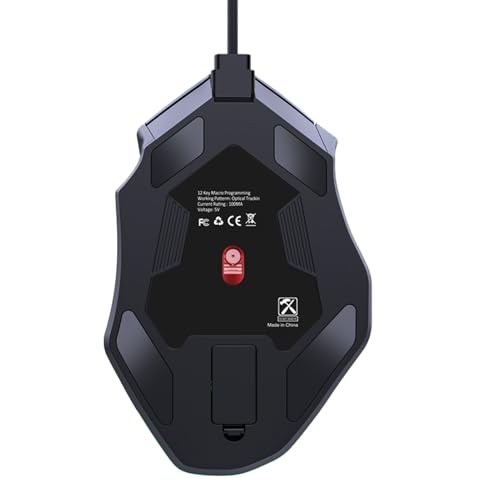 Bewinner Gaming-Maus RGB, Kabelgebunden, mit 12800 DPI Genauigkeit, 12 Programmierbaren Makrotasten, Bequemer Griff, Coole RGB-Lichteffekte, Kompatibel mit Computern Bild 2