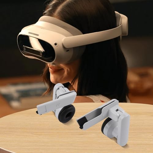 Gehörschutz für 4 Ultra VR Headset | verbesserte Klangqualität Ohrklappen-Kopfhörer | ABS-Material, komfortables Design | für einfache Installation von Gaming-Zubehör | Weiß Bild 3