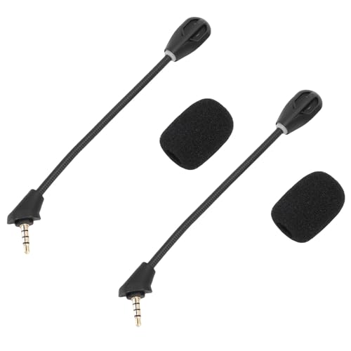 Annadue Ersatzmikrofon für Cloud, 2 Stück, Abnehmbarer 3,5-mm-Mikrofongalgen mit Geräuschunterdrückung, Ersatzteile für Gaming-Headset-Mikrofone, Kabelgebundenes Headset-Mikrofon für PC, Bild 2