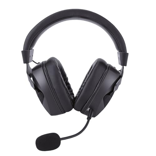 Annadue Kabelloses Gaming-Headset, Kompatibel mit PC P5 P4, Bietet Verlustfreies 2,4-GHz-Audio, USB & Typ-C & Bluetooth, Mikrofon mit Geräuschunterdrückung und 50-Stunden-, fü (Black) Bild 1