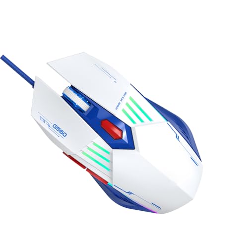 Jiawu Gaming-Tastatur-Maus-Kombination, 7 Anpassbare Lichteffekte, RGB-Tastatur mit Hintergrundbeleuchtung, Kompaktes 98-Tasten-Layout mit Multimedia-Tastenkombinationen für 98SE ME 2000 XP Vista 7 Bild 2