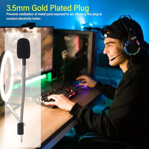Cryfokt Abnehmbare Ersatz-Game-Mikrofon-Kopfhörer aus Langlebigem ABS-Schaum für BlackShark V2 Pro Bild 7
