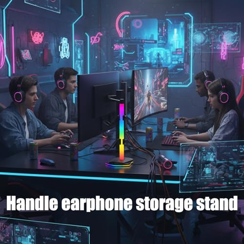 Ladestation und Kopfhörerständer für mehrere Controller, sichere Aufbewahrung, platzsparendes Design, ABS Controller Headset Bild 6