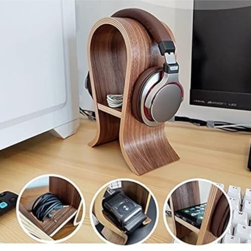 MRKU Kopfhörerständer aus Holz für Schreibtisch, Gaming-Display Bild 3
