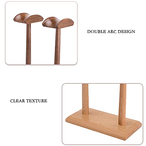 MRKU Kopfhörerständer mit Haken, doppelwandig, aus Holz, kreativ gestaltet, kompatibel mit Gaming- und Wireless-Kopfhörern Bild 3