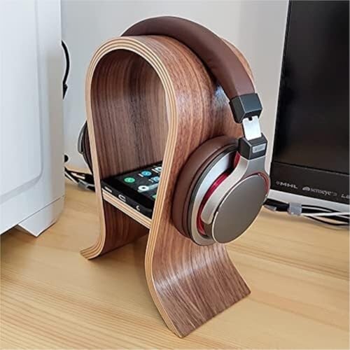 MRKU Kopfhörerständer aus Holz für Schreibtisch, Gaming-Display Bild 5