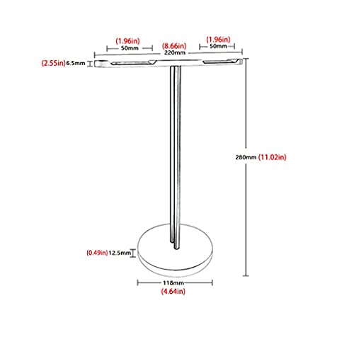 MRKU Kopfhörerständer mit Haken, Tischhalterung aus Aluminiumlegierung, vertikal, 28 cm (11,02 Zoll) Bild 2