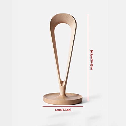 MRKU Kopfhörerständer mit Haken aus Massivholz, ideal für Schreibtisch, Spieltisch und mehr, 26,5 cm (10,43 Zoll) Bild 3