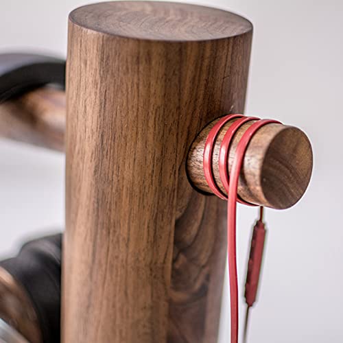 MRKU Kopfhörerständer, Headset-Haken, Tischhalterung aus Holz, kreativer multifunktionaler Kopfhörerständer aus Massivholz Bild 4