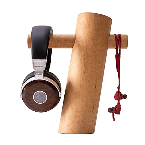 MRKU Kopfhörerständer, Headset-Haken, Tischhalterung aus Holz, kreativer multifunktionaler Kopfhörerständer aus Massivholz Bild 5