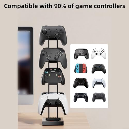Gaming-Controller und Headset-Ständer, mit Spielkarten-Box und Kabel-Organizer, Desktop-Aufbewahrungsregal für Konsole, Handy und Kopfhörer Bild 3