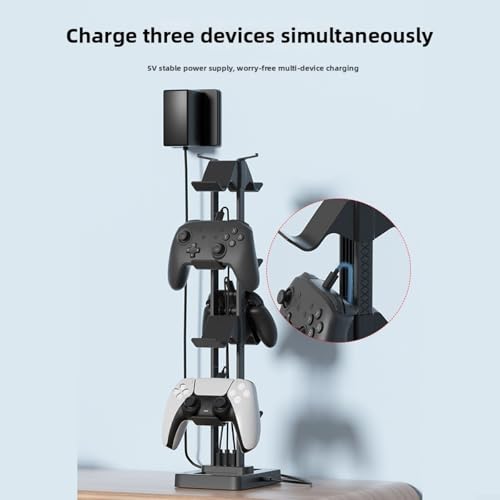 Gaming-Controller und Headset-Ständer, mit Spielkarten-Box und Kabel-Organizer, Desktop-Aufbewahrungsregal für Konsole, Handy und Kopfhörer Bild 5